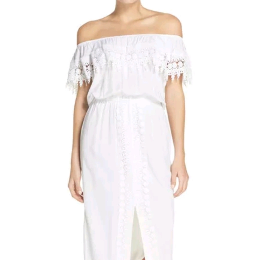 LA BLANCA Costa Brava Midi Cover Up DRESS Sz Small